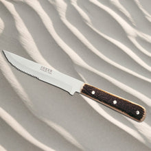 Load image into Gallery viewer, Joker Luxury 8-3/4&quot; Country Steak Knife - Authentic Stag Horn Handle - Serrated Edge