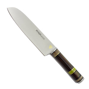 KYNA 7-1/8" Large Santoku Knife - Bubinga Wood Handle