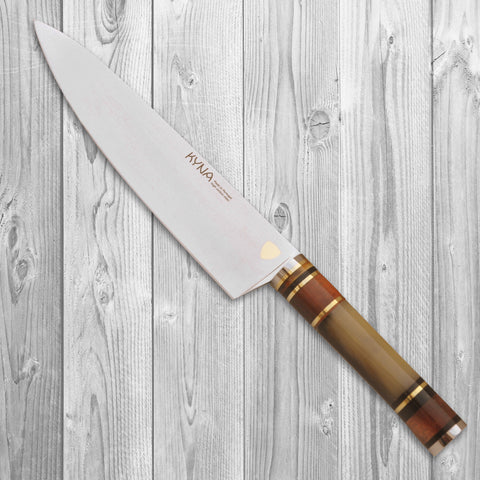 KYNA 8-1/4" Italian Chef's Knife - Bubinga Hardwood Handle