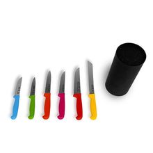 Load image into Gallery viewer, Nicul Activa 7-Pc Knife Set - Plastic Block - Color PP handle
