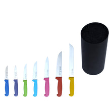 Load image into Gallery viewer, Nicul Activa 8-Pc Knife Set - Plastic Block - Color PP Handle