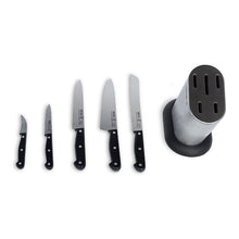 Load image into Gallery viewer, Nicul Master 6-Pc Knife Set - Stainless Steel Block