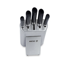 Load image into Gallery viewer, Nicul Star 6-Pc Knife Set - Stainless Steel Block