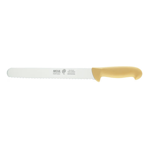 Nicul Probig 9-3/4" Serrated Bread Knife - Beige PP Handle