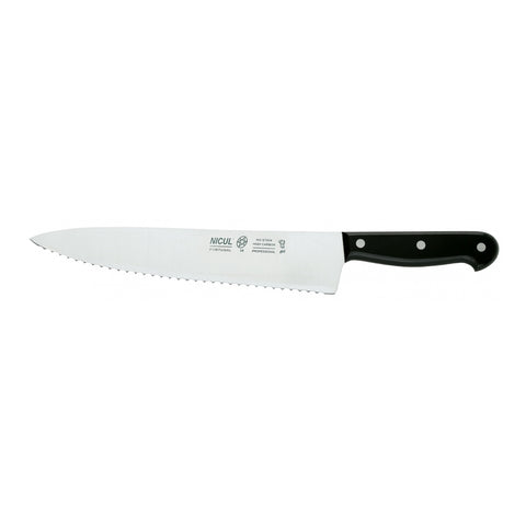 Nicul Master 9-3/4" Serrated Chef's Knife -  POM Handle