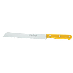 Nicul 21st 9" Serrated Bread Knife - Yellow POM Handle