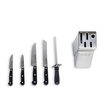 Load image into Gallery viewer, Nicul 21st 6-Pc Knife Set - Stainless Steel Block
