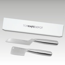 Load image into Gallery viewer, TopKnife 2-Pc Firm Cheese Knife Set - Magnetic Box Included